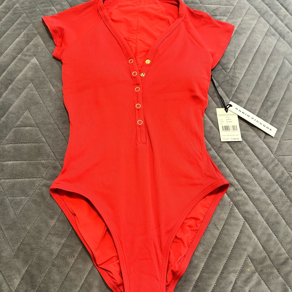 ROBIN PICCONE SIZE 6 1 pc red swimsuit
